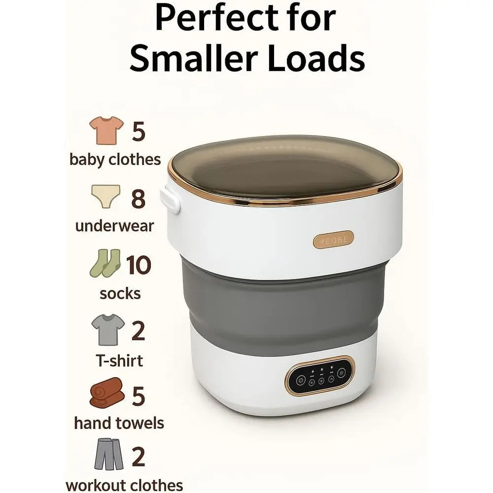 Portable Washing Machine, 17L/4 Gal, Foldable Mini Washer, Easy To Use, Quiet and User Friendly, Ideal for Dorms, Small Apartmen