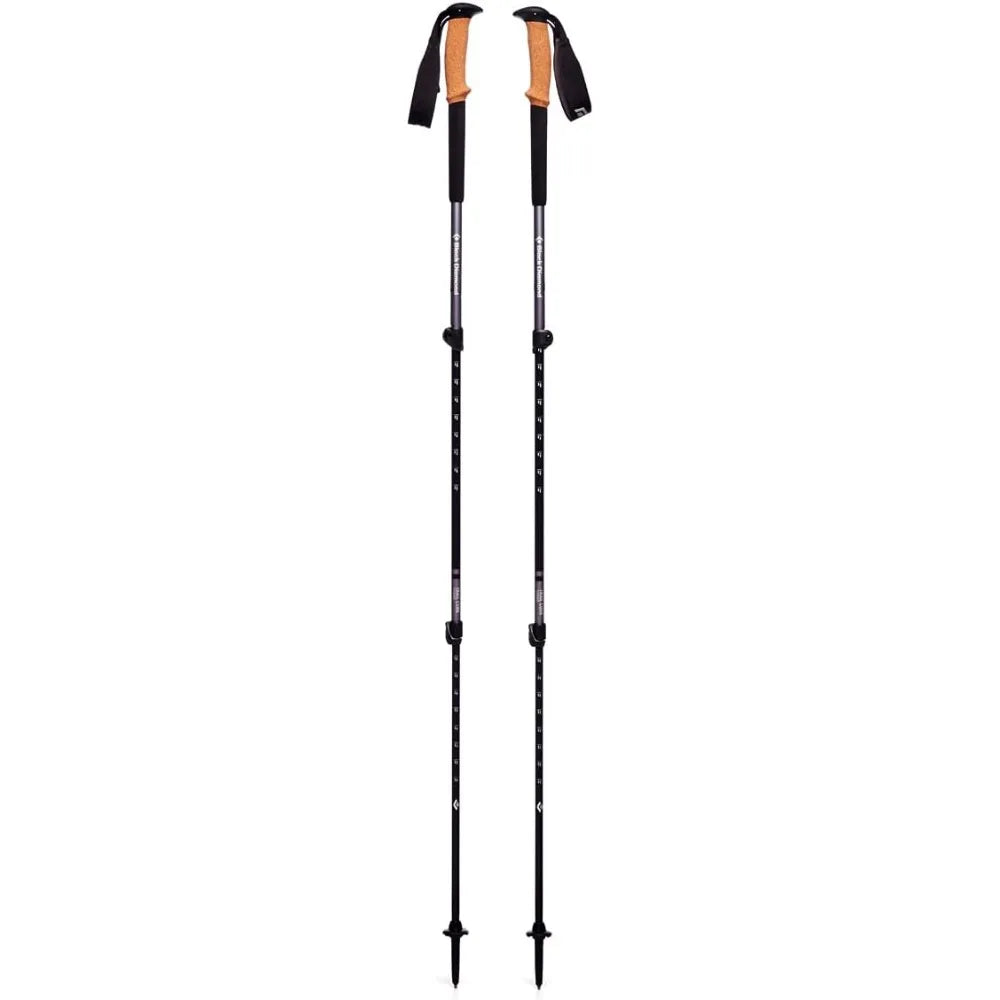 Trail Trekking Poles (Pair) | Lightweight Aluminum Hiking Poles | Natural, Cork, or Foam Grips | FlickLock Adjustable Shafts