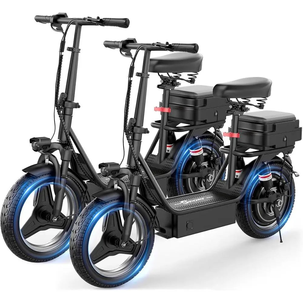 Electric Scooter for Adults 1000W Peak Motor 20-25MPH 25-35 Miles Range 14" Foldable Commuter. Customized, Ample Storage for Pet