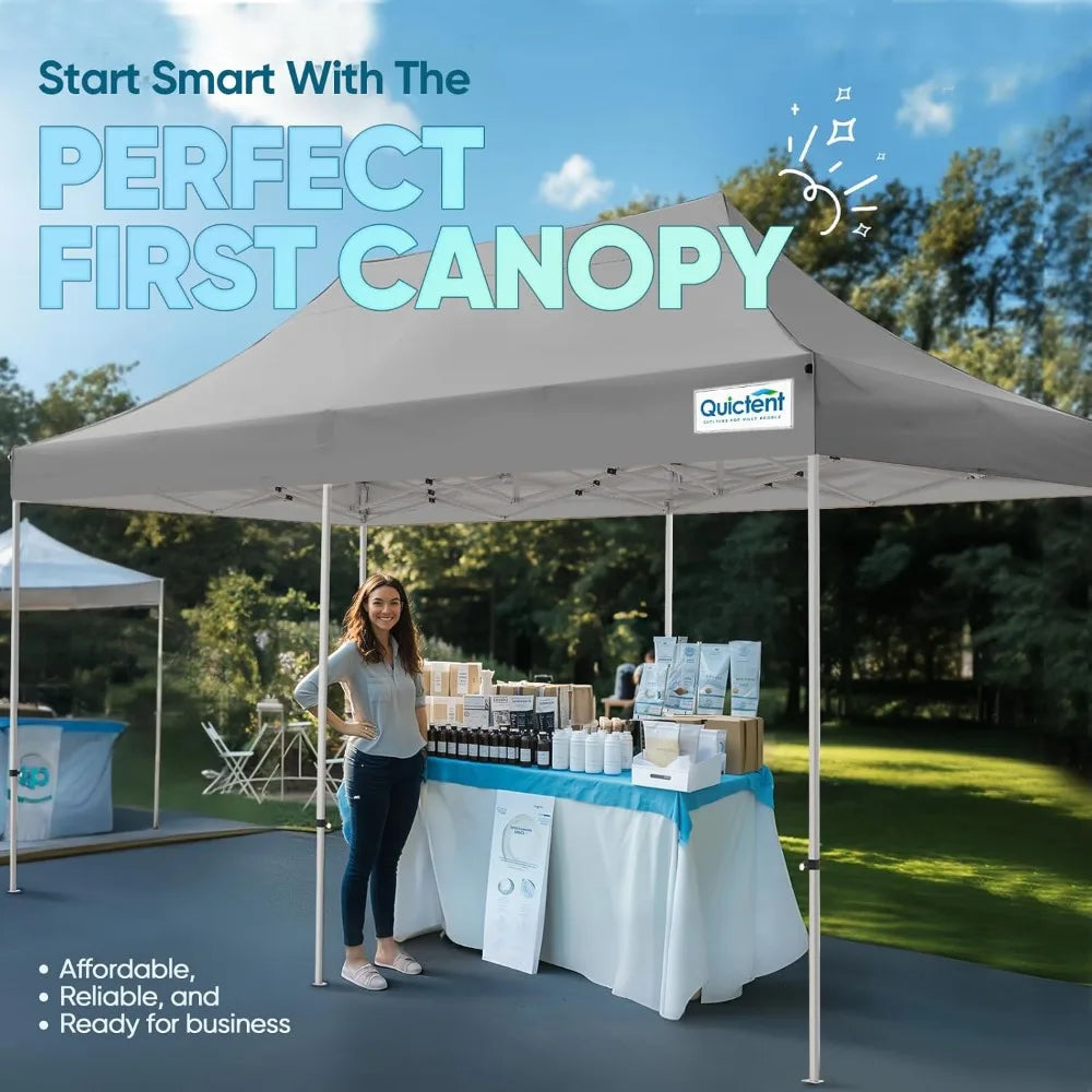 Heavy Duty 10x20 Pop Up Canopy Tent, Commercial Instant Shelter with Wheeled Bag for Outdoor Events, Beach Parties, and Weddings