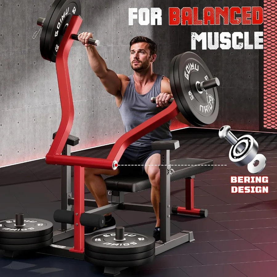 Chest Press Machine Z1PRO Weight Bench Press Machine with Independent Arms Adjustable Flat Incline Bench Press for Chest AB Wor