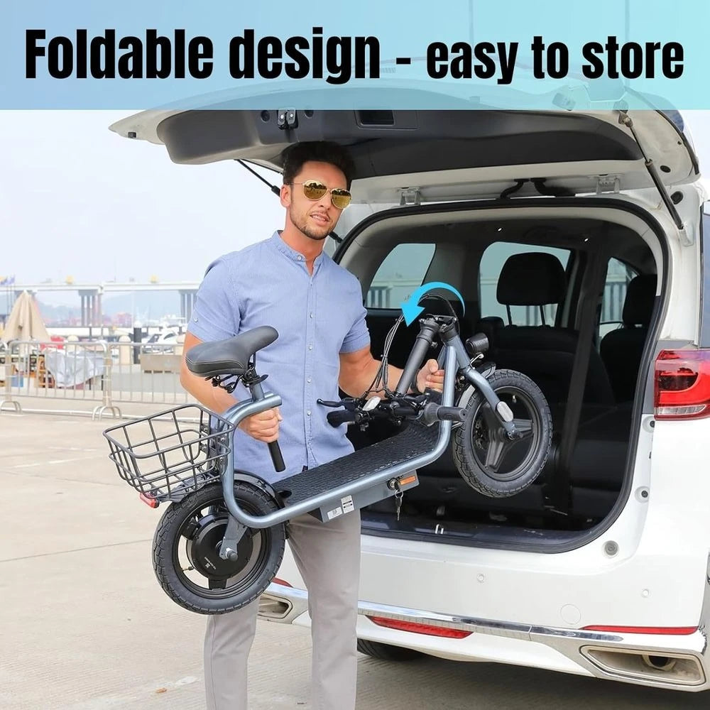 14 Tire Foldable Electric Scooter 1200W/800W/500W, 30 Miles Range, 20MPH, 300lbs Load, Dual Brake System，Customized