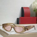 Women's Fashion Square Transparent Sunglasses Trendy Designer Oversized Polarized UV400 Ideal for Summer Driving