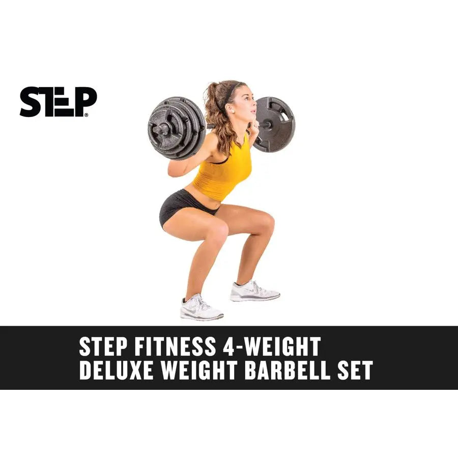 Step Fitness Adjustable Dumbbell Set or Barbell Weight Set, 3560 lbs, with Collars, and Weights