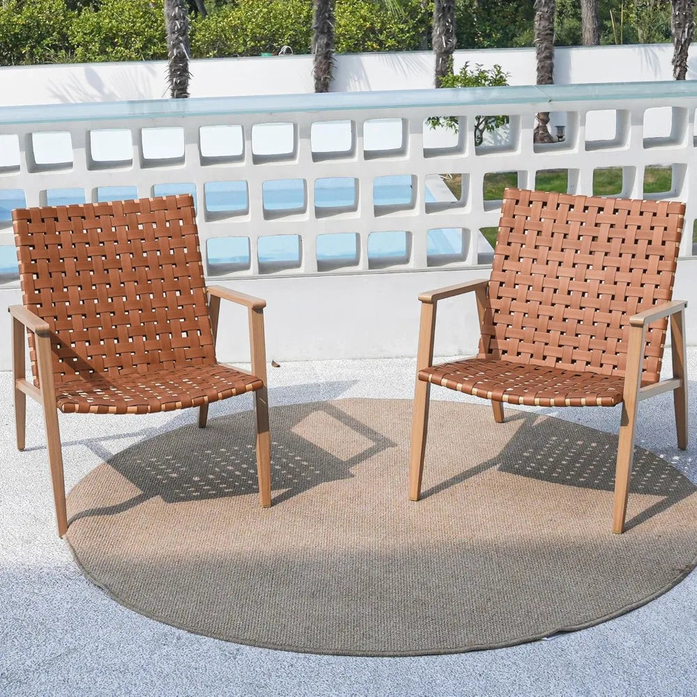 Outdoor Chairs Set of 2, Patio Bistro Set, Outdoor Furniture Set, Outdoor Conversation Chair Sets for Balcony Backyard Garden