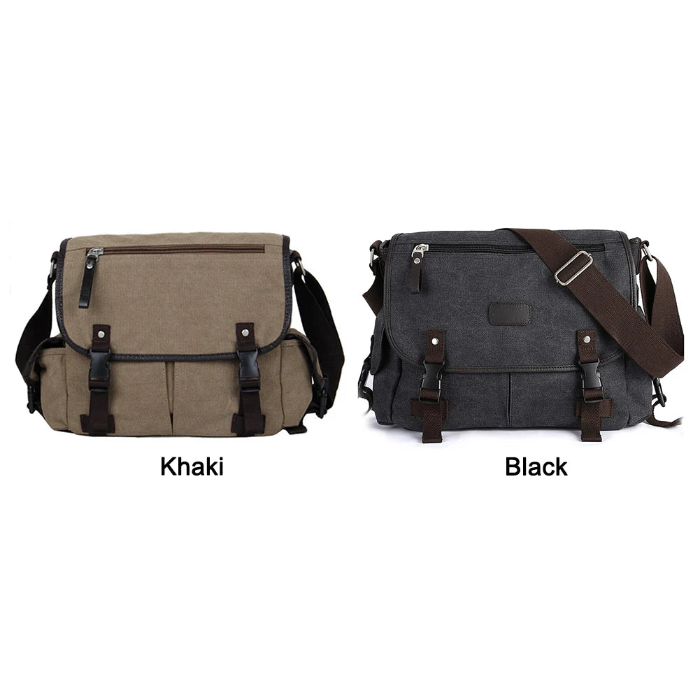 Unisex Laptop Shoulder Bag Large Capacity Messenger Handbags Multi Pockets 14 Inch Laptop Pouch Adjustable Strap for School Work