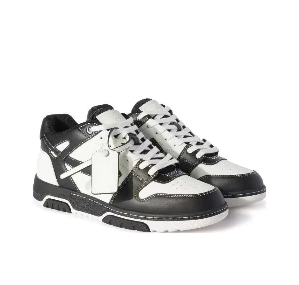 2025 New Retro Couple Sneakers Arrow Design Black White Two-Tone Shock-Absorbing Comfortable Casual Footwear