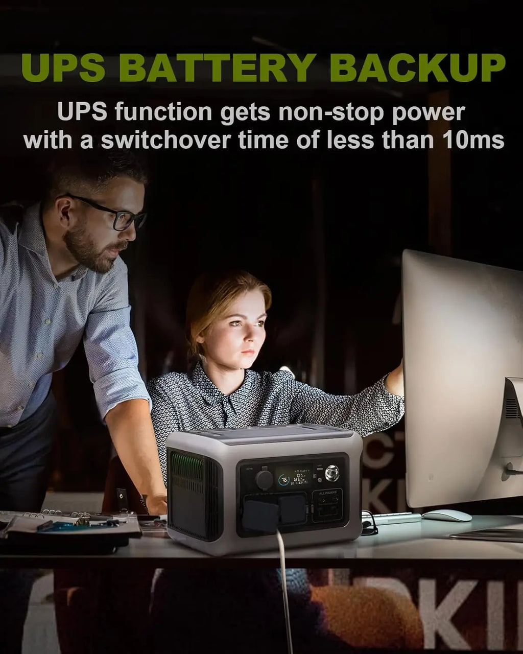 ALLPOWERS R600 Powerstation With Solarpanel 100W , LiFePO4 Battery 299Wh Camping Generator 600W Power Supply for Home Backup RV