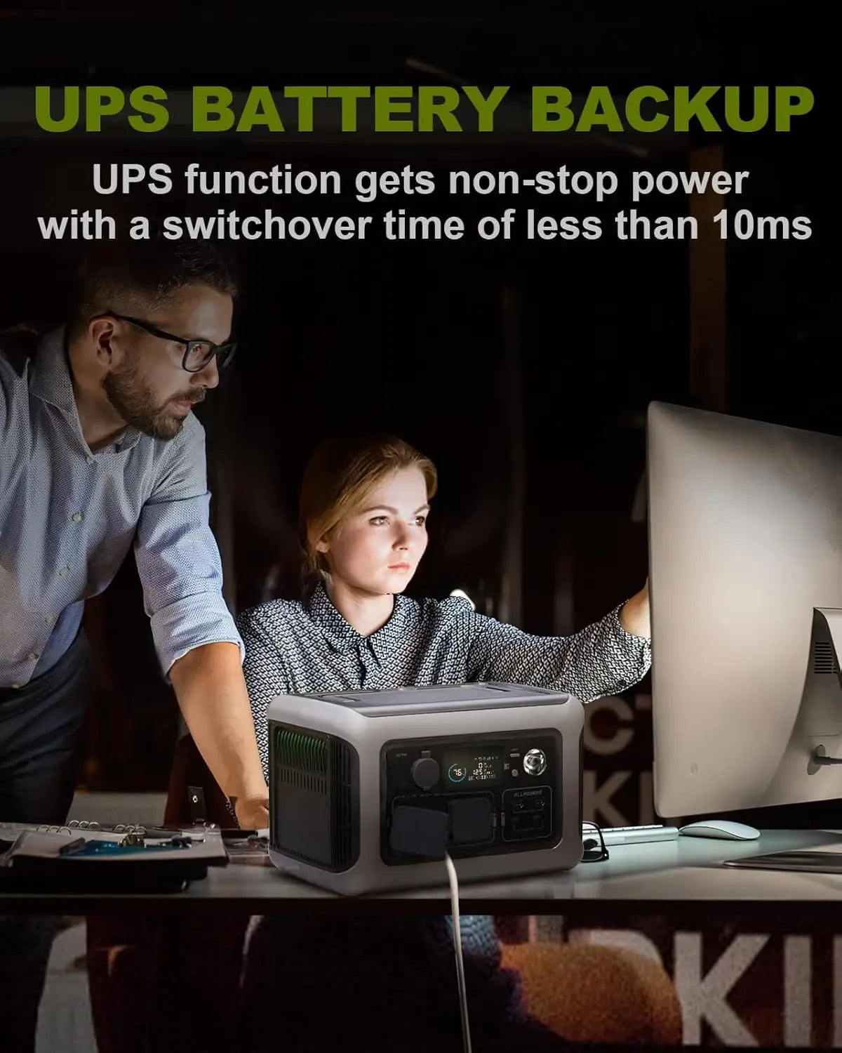 ALLPOWERS R600 Powerstation With Solarpanel 100W , LiFePO4 Battery 299Wh Camping Generator 600W Power Supply for Home Backup RV