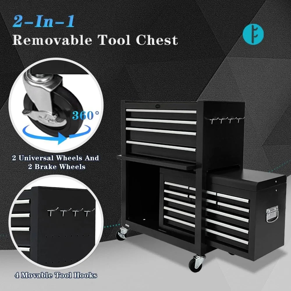 Rolling Tool Chest,13-drawer Tool Box Organizer with Wheels,Large Tool Storage Cabinet with Sliding Drawers,High CapacityCustomi