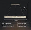 Modern Simple Modern Chandelier Luxury Interior Decoration Hotel Bar Kitchen Living Room Crystal Pendant Lamps Strip Led Light