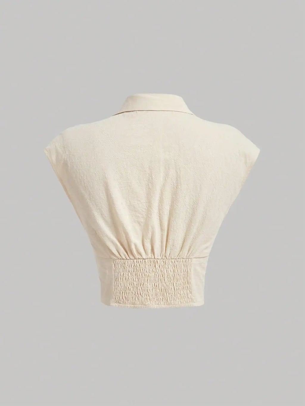 Floral Embroidered Crop Shirt for Women, Short Sleeve Button Down Top, Casual Summer Blouse