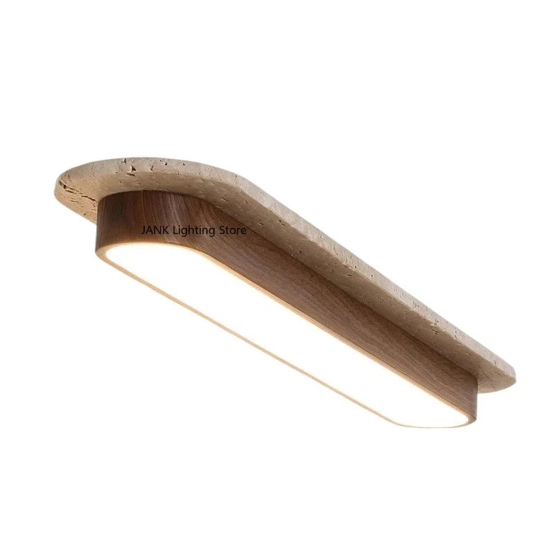 Solid Wood Color Long Strip Wall Light Living Room TV Background Wall Minimal Corridor Light Stone Indoor Lighting Ceiling Light