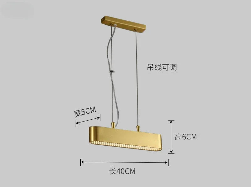Modern Minimalist Strip Led Pendant Lights Long for Table Living Dining Room Coffee Desks Kitchen Chandelier Home Decor Fixture