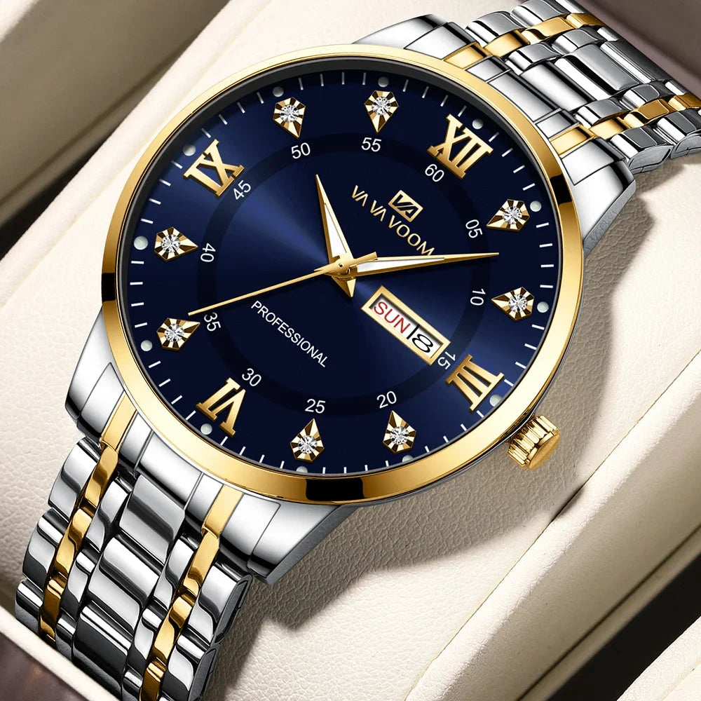2025 New Man Watch VA VA VOOM Top Brand Luxury Fashion Diver Men Waterproof Clock Sport Watch Men Quartz Watch Relogio Masculino