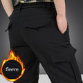2024 Outdoor Work Tactical Pants Men Winter Casual Cargo Trousers Waterproof Fleece-lined Pant Elastic Hiking Traveling Workwear