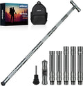 G2 Tactical Stick Hiking Walking Staff - Trekking Poles Outdoor Adjustable Hiking Stick for Camping Hiking 5 Tubes Gray