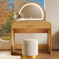 39" Makeup Vanity Table with Mirror Touch Screen Lighted Mirror, Dressing Table with Drawer for Bedroom