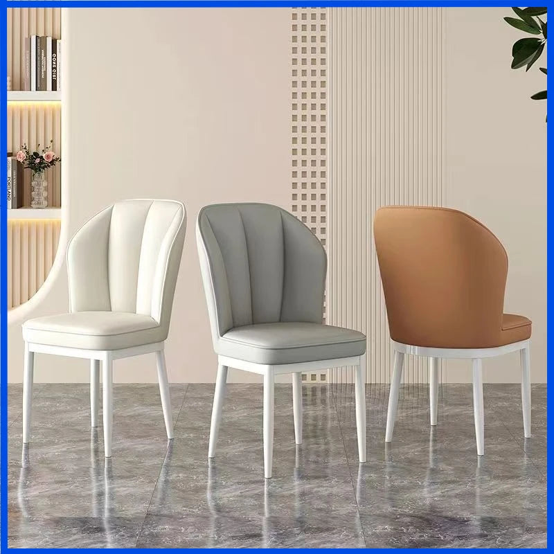 Nordic Cream Dining Chair – Minimalist Designer Lounge Chair, Modern Living Room & Dining Room Furniture