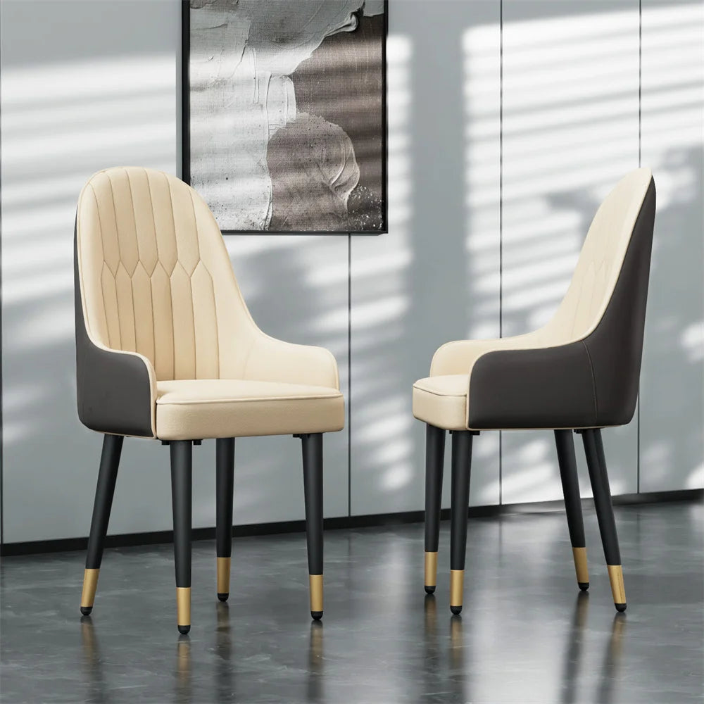 LUVODI Square Dining Table for 4 Restaurant Kitchen Cafe Shop Marble Dining Desk with Dining Chair Sets