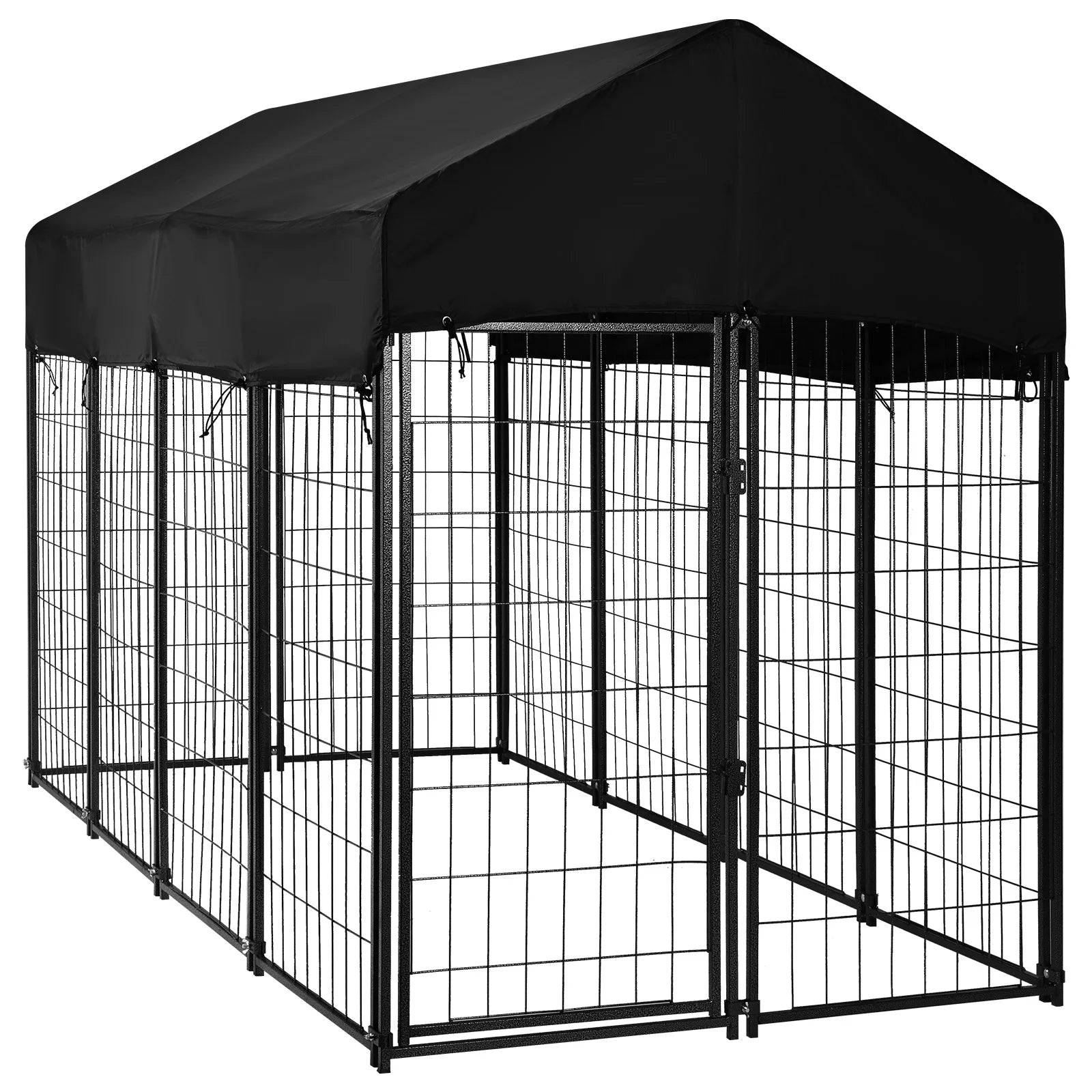 Outdoor Secure Wire Crate Kennel Anti-Rust Heavy Duty Welded Wire Steel Dog Playpen Fence Steel Material for Small/Medium Dogs