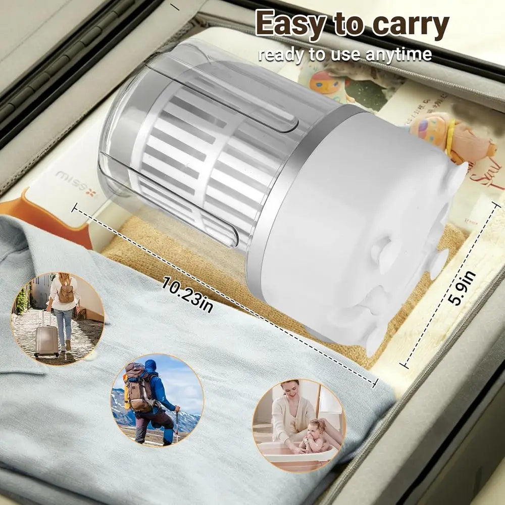 3L Portable Washing Machine, 3-in-1 Washer-Dryer Combo, Mini Underwear-Specific Washer, 3000mAh Laundry Machine for Apartments,
