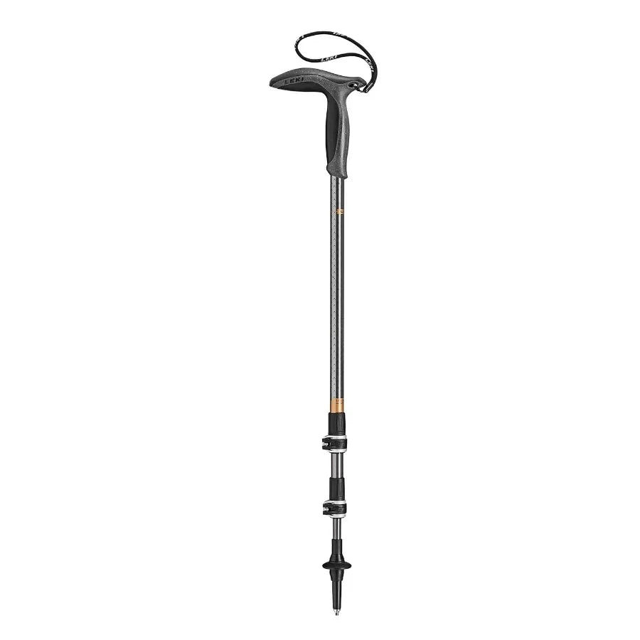 Wanderfreund Makalu Aluminum Adjustable Lightweight Walking Pole Single for Trekking Hiking - Black-Anthracite-Copper - 90