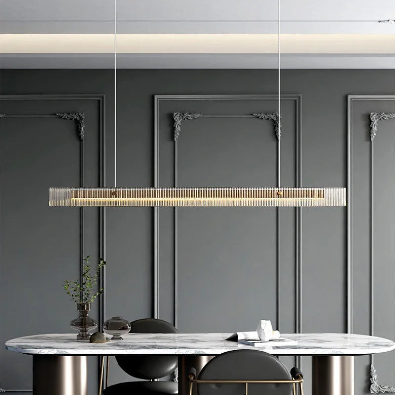 Black Modern Luxury LED Pendant Lamp for Kitchen Island Bedroom Restaurant Chandelier Decoration Bar Counter Suspension Lighting
