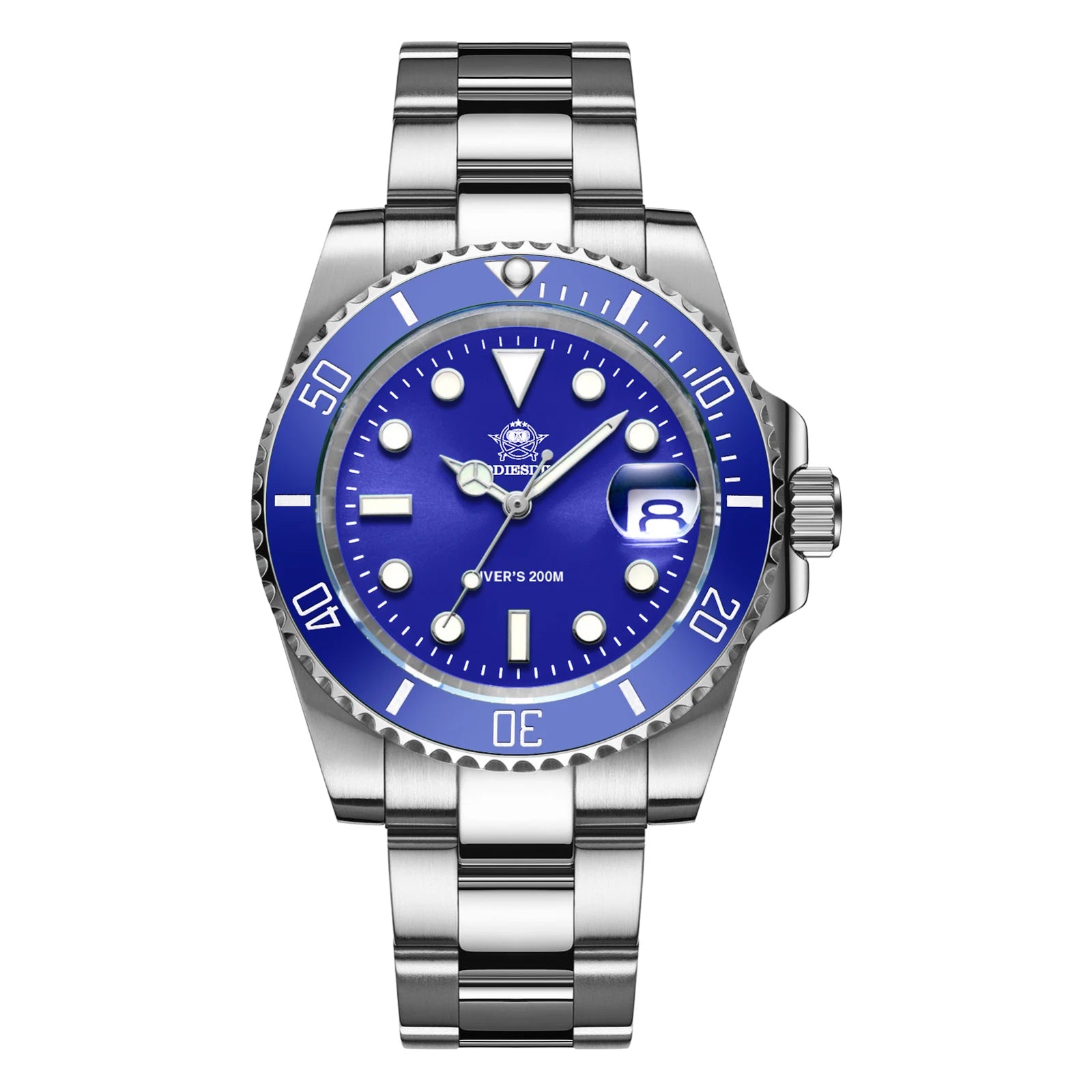 ADDIESDIVE 41mm Men's Analog Watch BGW9 Luminous Unidirectional Ceramic Bezel 200m Diver's Watch Men's Quartz Steel Watch MY-H3