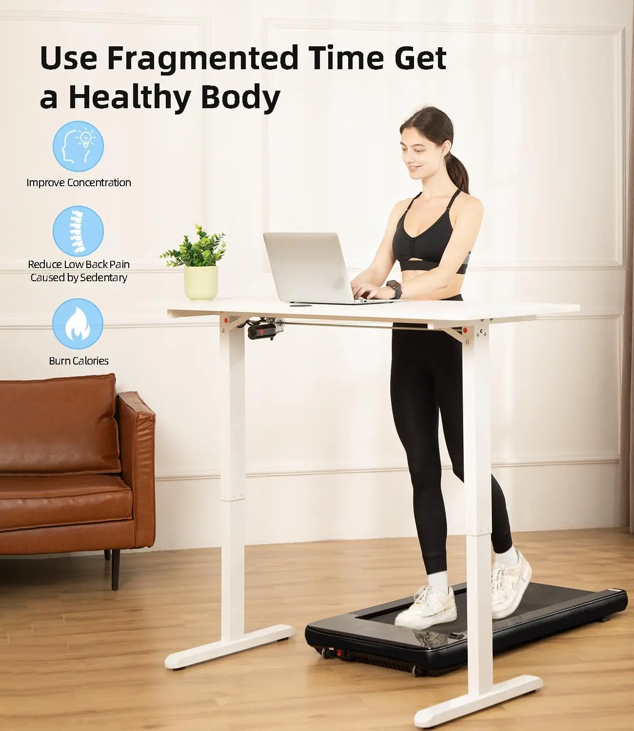 Walking Pad - Under Desk Treadmill, Treadmills For Home/Office, Portable Treadmill, Walking Pad Treadmill Under Desk With Remote