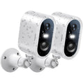 2k security cameras wireless outdoor 2 pack - cameras for home security battery powered security camera, 2.4g wifi surveillance