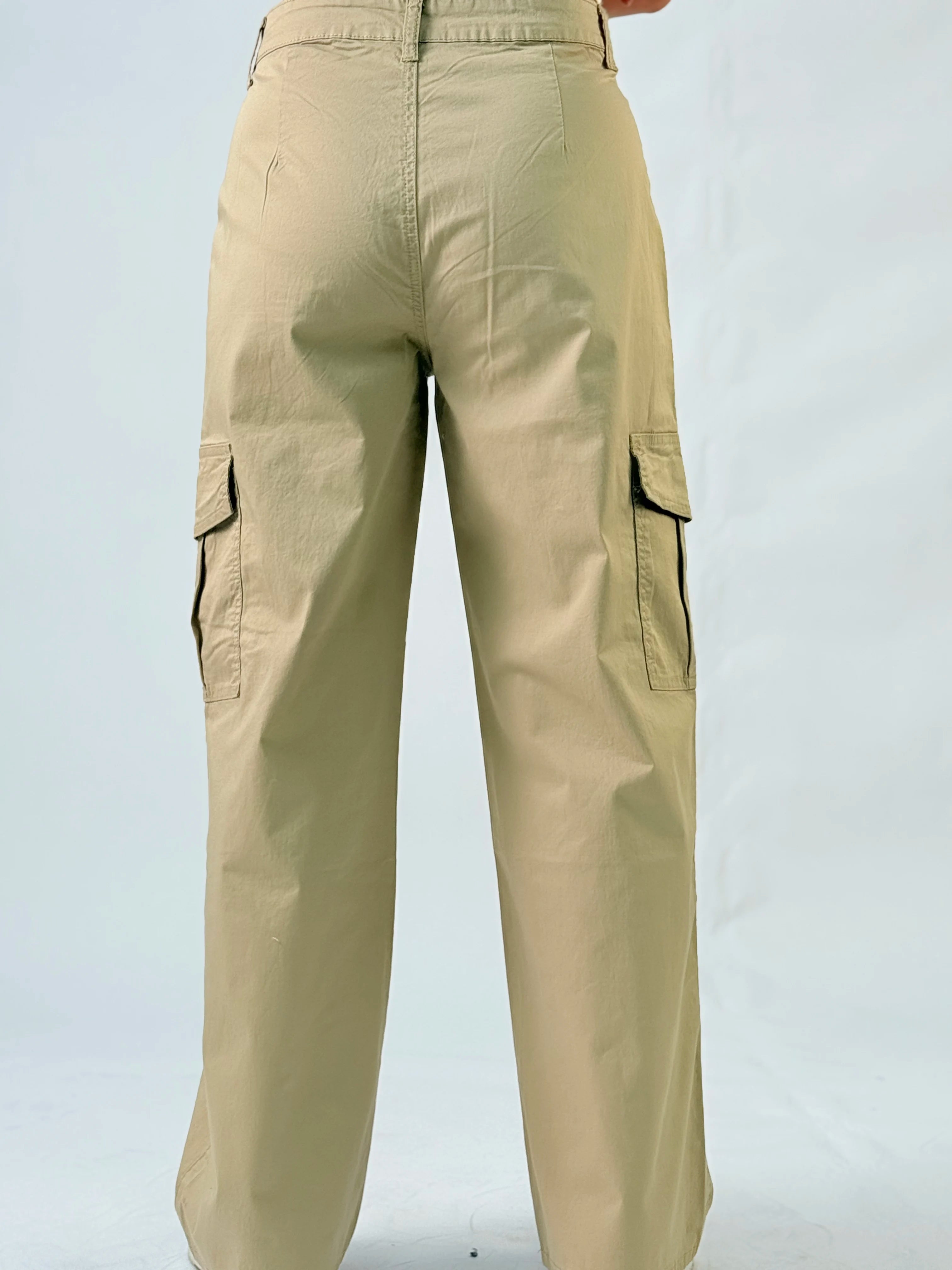 Y2K  Fashion Workwear Style Women's Jeans Comfortable Straight Cut With Classic Wide Leg Design  Versatile Khaki Color