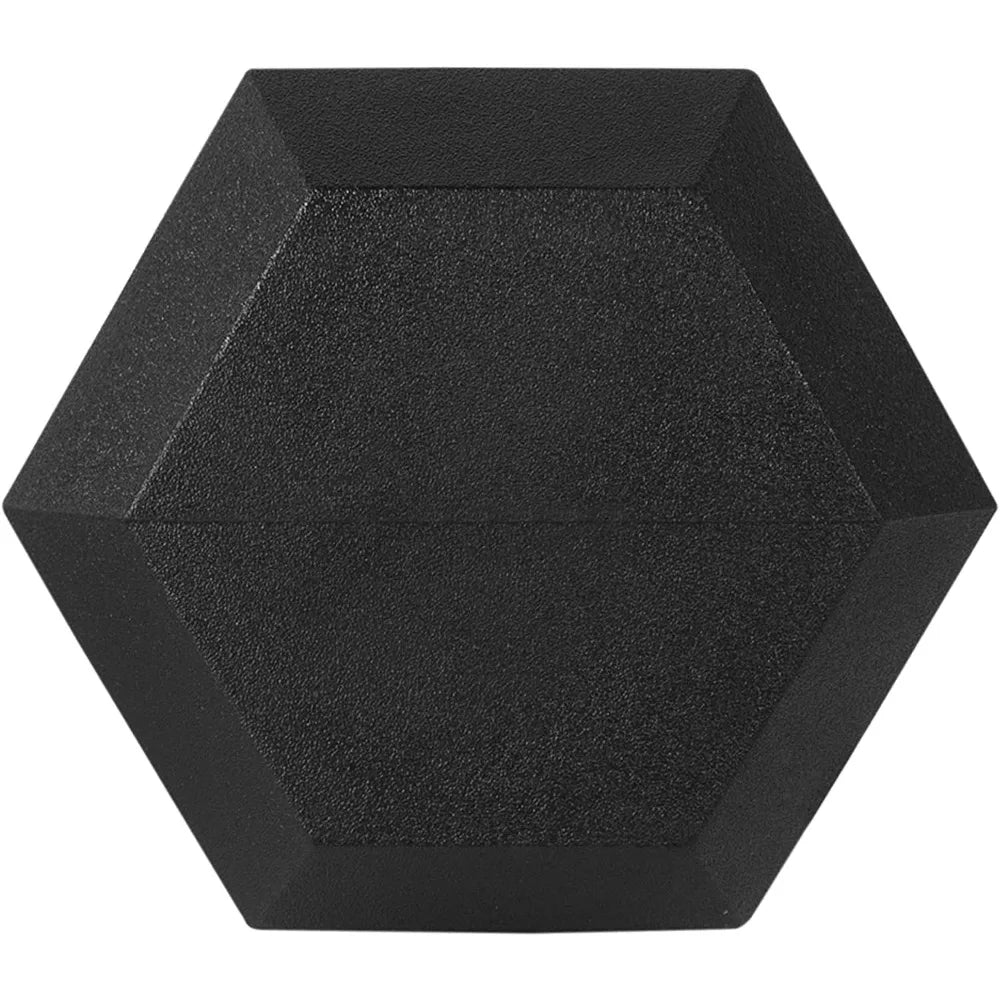 WF Athletic Supply: Durable Rubber-Coated Steel Hex Dumbbells for Strength Training