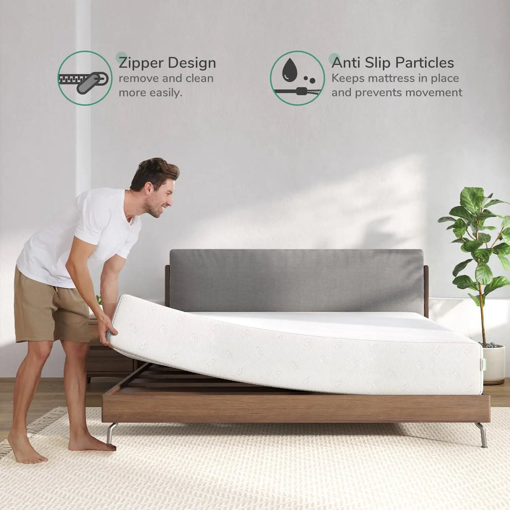 Full/Queen/King Size Memory Foam Mattress Comfort Foam Pressure Relief Cool Fresh Sleep, Remov Washable Cover