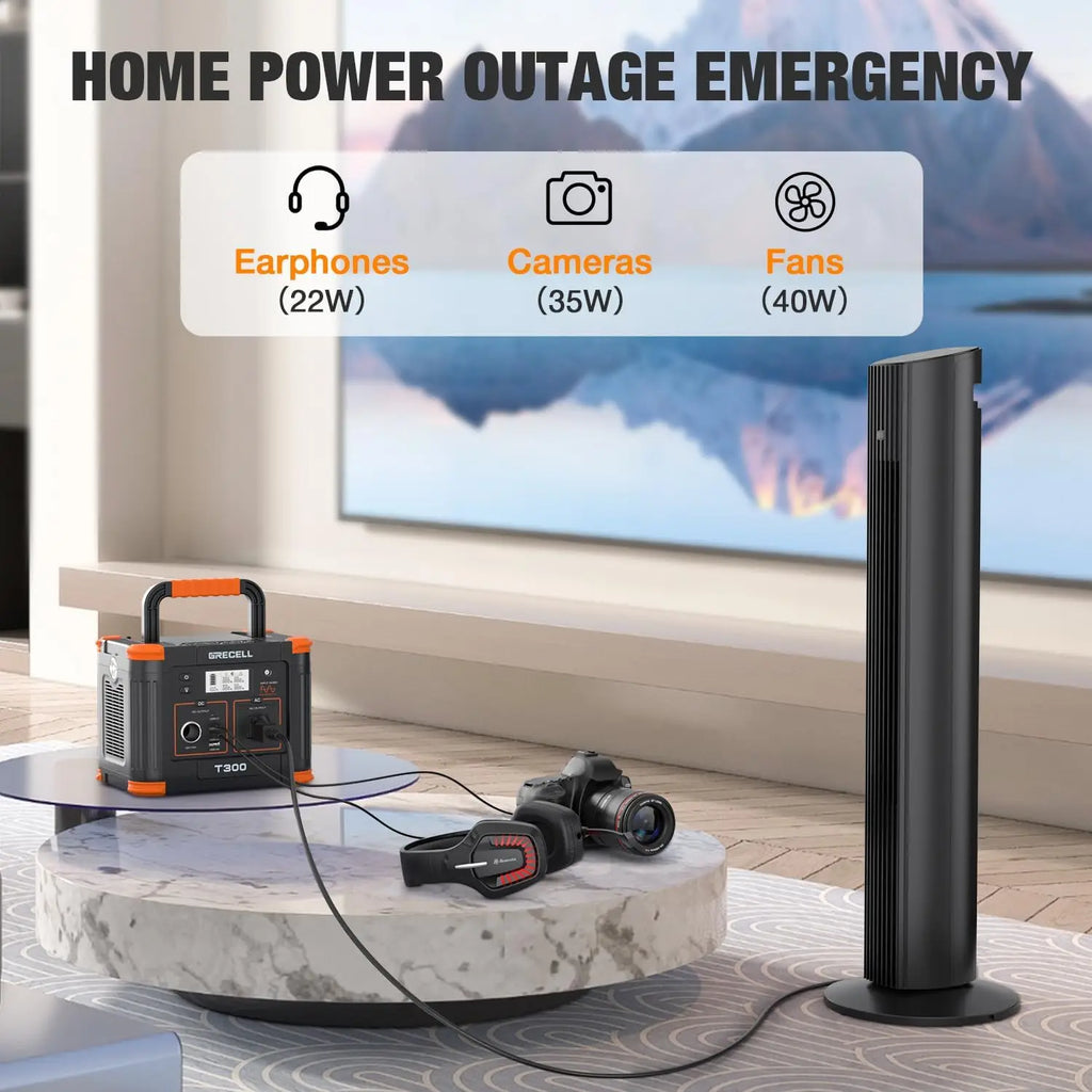 300W Portable Power Station with Solar Charging, 230.88Wh Battery for Camping and Home Backup