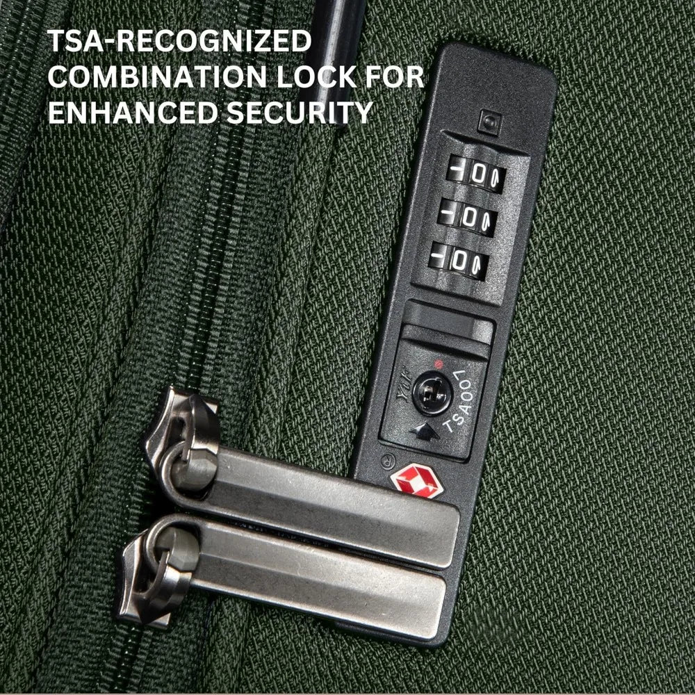 Eco-Friendly Medium Check-In Luggage Crafted from 100% Recycled PET, Lightweight and Sustainable Travel Bag for Eco-Conscious Tr