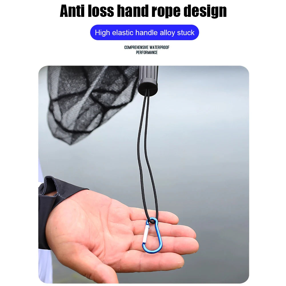 50cm Fishing Landing Net Aluminum Alloy Folding Landing Nets Portable Collapsible Retractable Fishing Net Foldable Fishing Tools