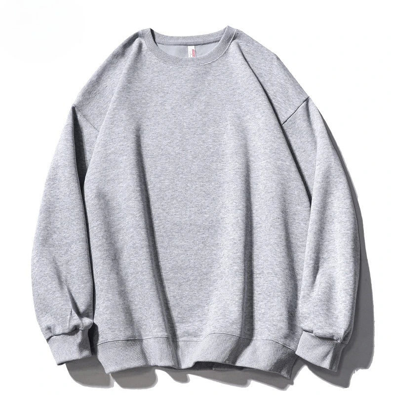 Loose Casual Sweatshirt Men's Solid Color Autumn and Winter Hot-selling Simple and Comfortable Unisex Round-neck Sweatshirt