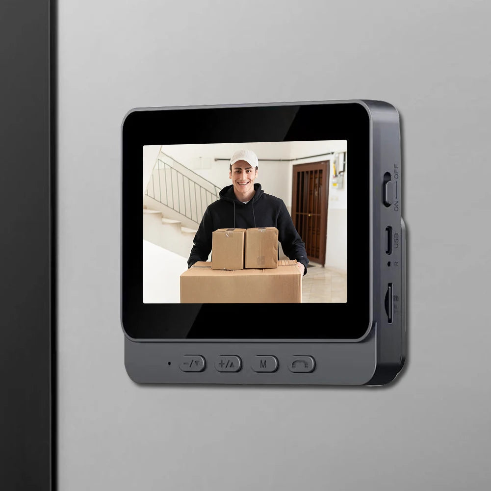 Video Doorbell Video Intercom Doorbell Camera 1080P 4.3inch IPS Screen Eye Peephole Camera 2.4G for Villa Home Office Apartment