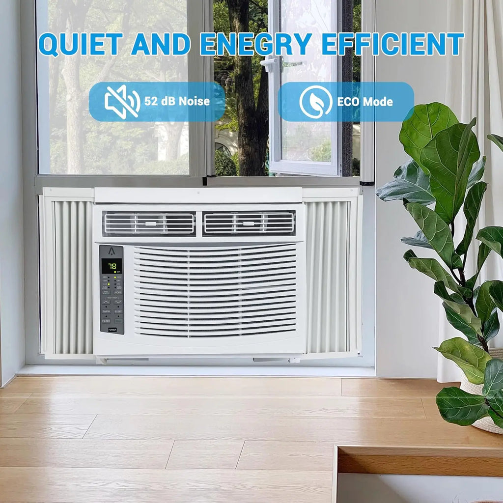 6,000 BTU Window Air Conditioner AC Window Unit Cool up to 250 Sq. Ft w/Wifi Controls & 4 IN 1 Cooling Dry Fan and Auto Mode
