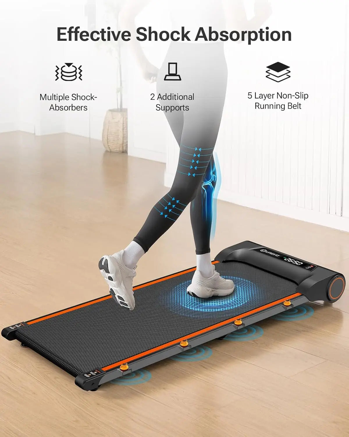 Under Desk Treadmill For Office Under Desk, Walking Pad 2 In 1 For Home/Office, Portable Walking Pad Treadmill With Remote