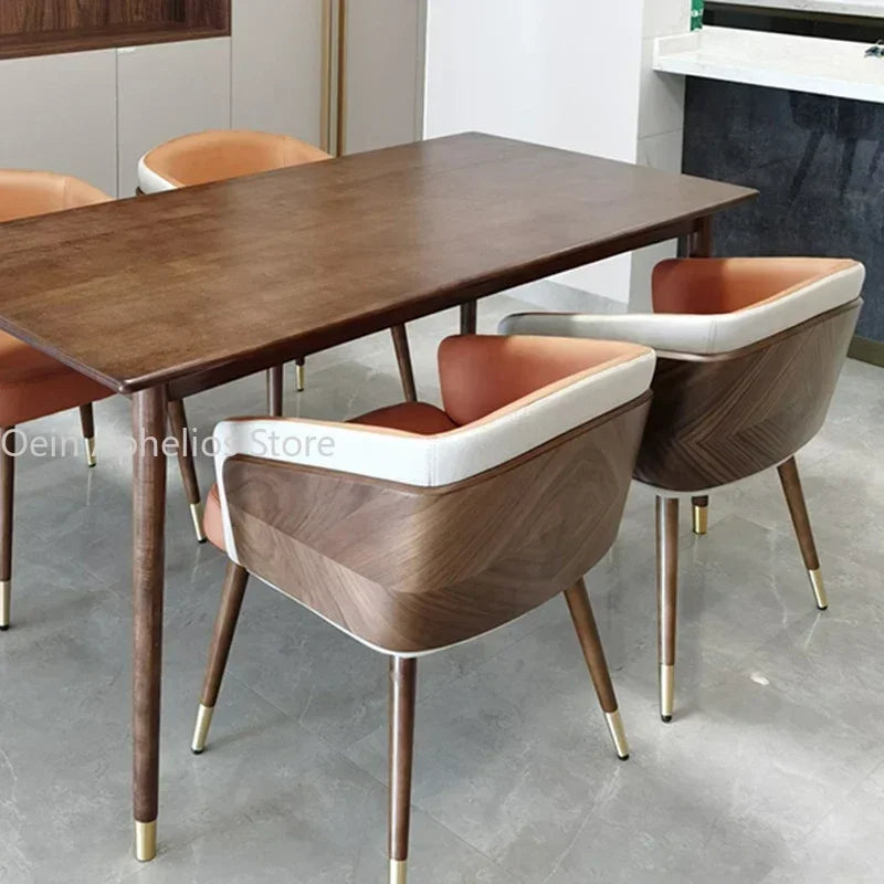 Dining Chairs Armchair Room Quality Modern Minimalist Dining Chair Seat Luxury Wooden Lounge Chairs Стулья Для Кухни Cadeiras