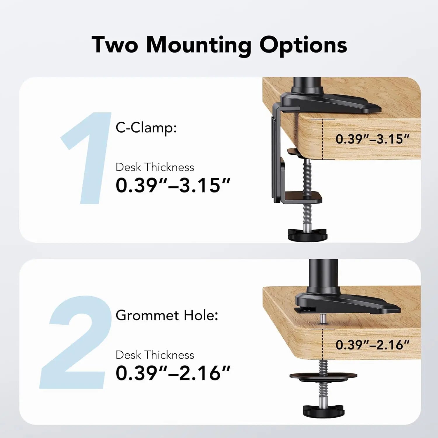 Dual Monitor and Laptop Mount for 32" Screen, Adjustable Arm with Tilt Swivel Rotation, VESA Bracket 75/100mm