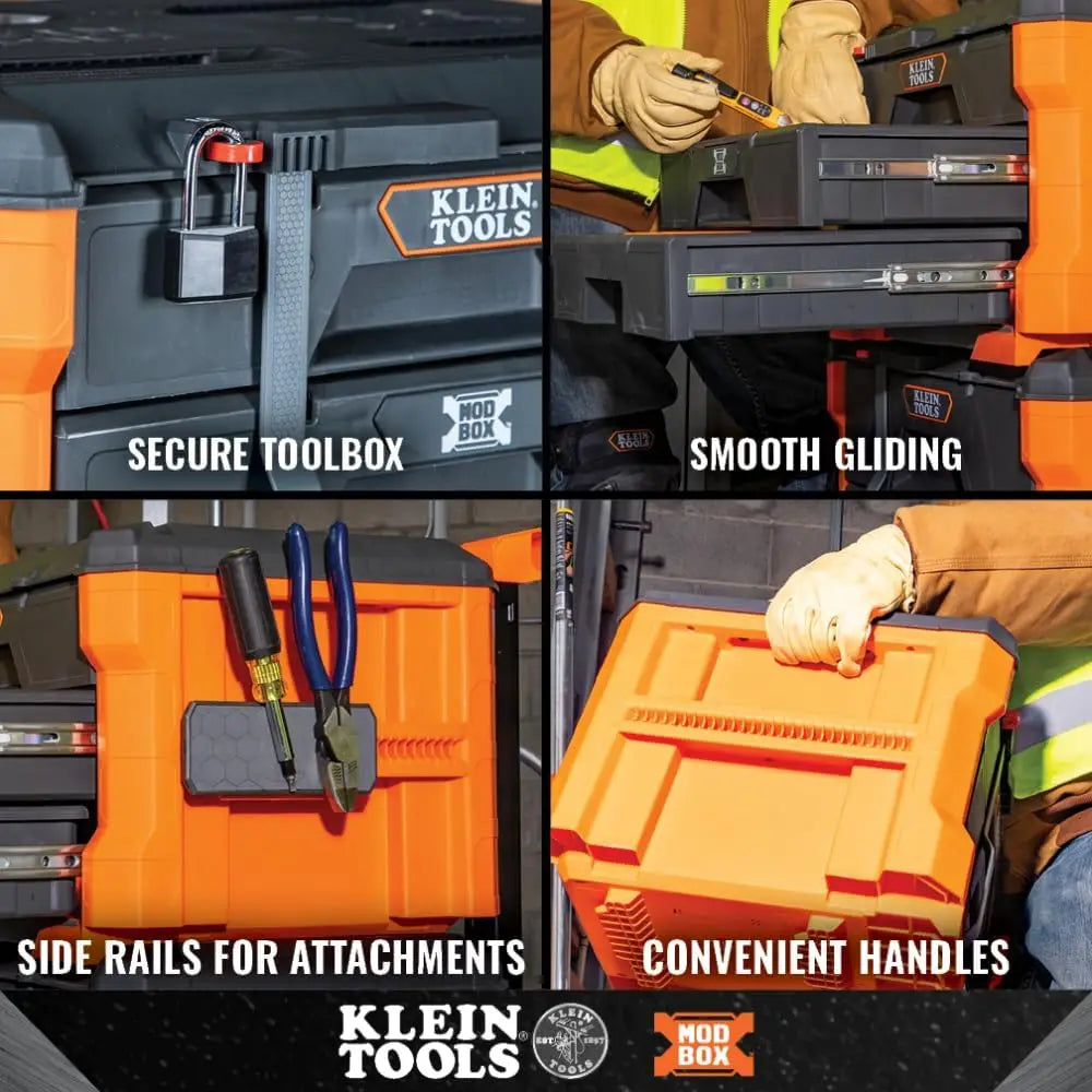 3-Drawer Heavy-Duty Tool Box Organizer, Stackable Storage with 50-Pound Capacity and Clear Lid