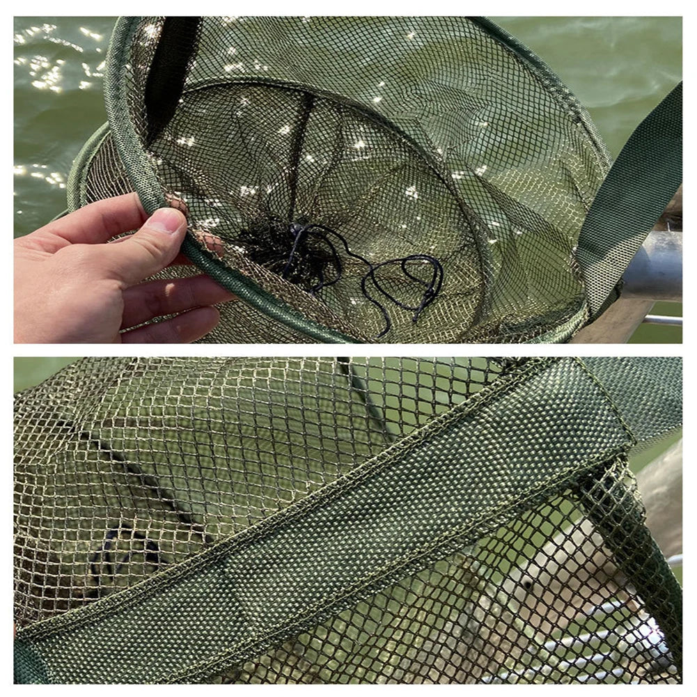 Portable Fishing Trap Network Fish Accessories Lobster Storage Cage Fish Shrimp Mesh Cage Fishing Basket Landing Net Fishing Net