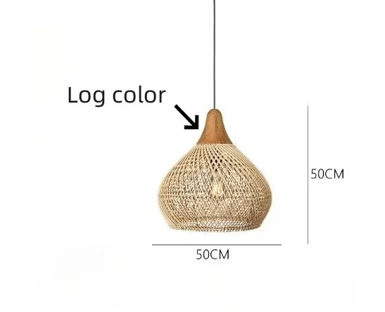 Designer Pendant Lamps Vintage Handmade Rattan Led Light Japanes Style Lighting for Kitchen Island Loft Dining Room