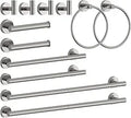 Stainless Steel Bathroom Hardware Accessory Set - 12 Piece Brushed Nickel Towel Holder and Rack Combo for Modern Bath Design