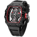 FEICE Men's Automatic Wrist Watch Sapphire Crystal Japanese Movement Skeleton Mechanical Watch Waterproof Sports Wristwatch 602