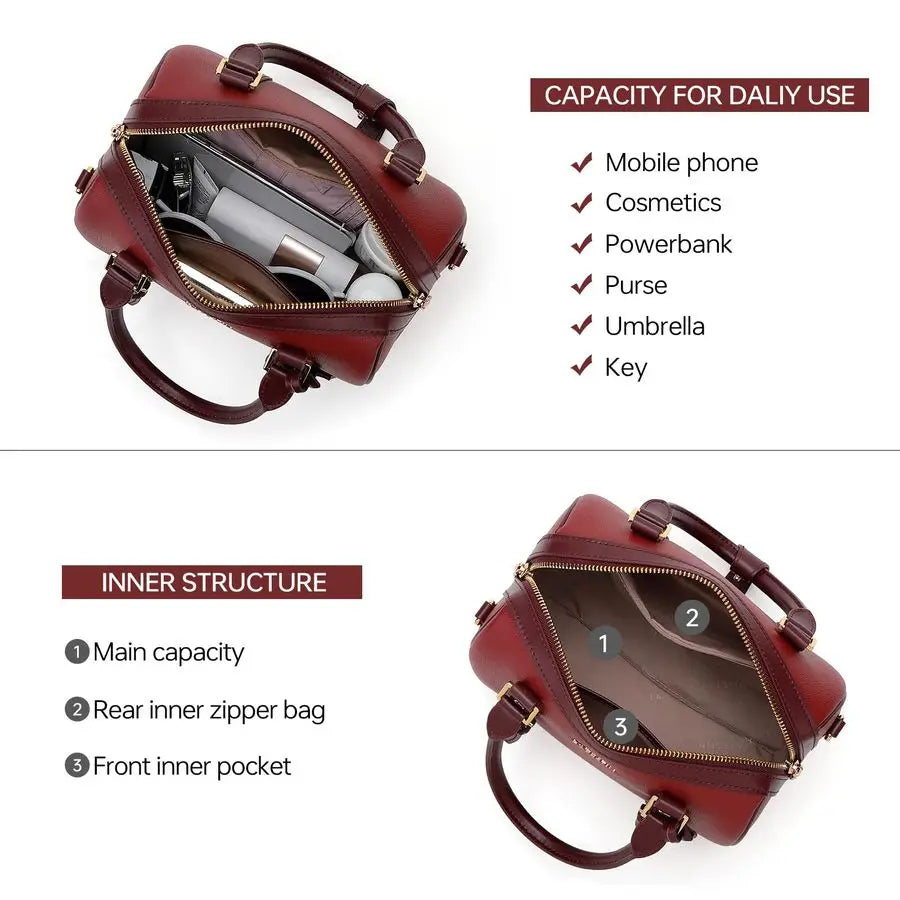 FESTIN Top Handle Purse Stylish Handbag Crossbody Satchel Barrel Bag with Adjustable Strap for Daily Travel