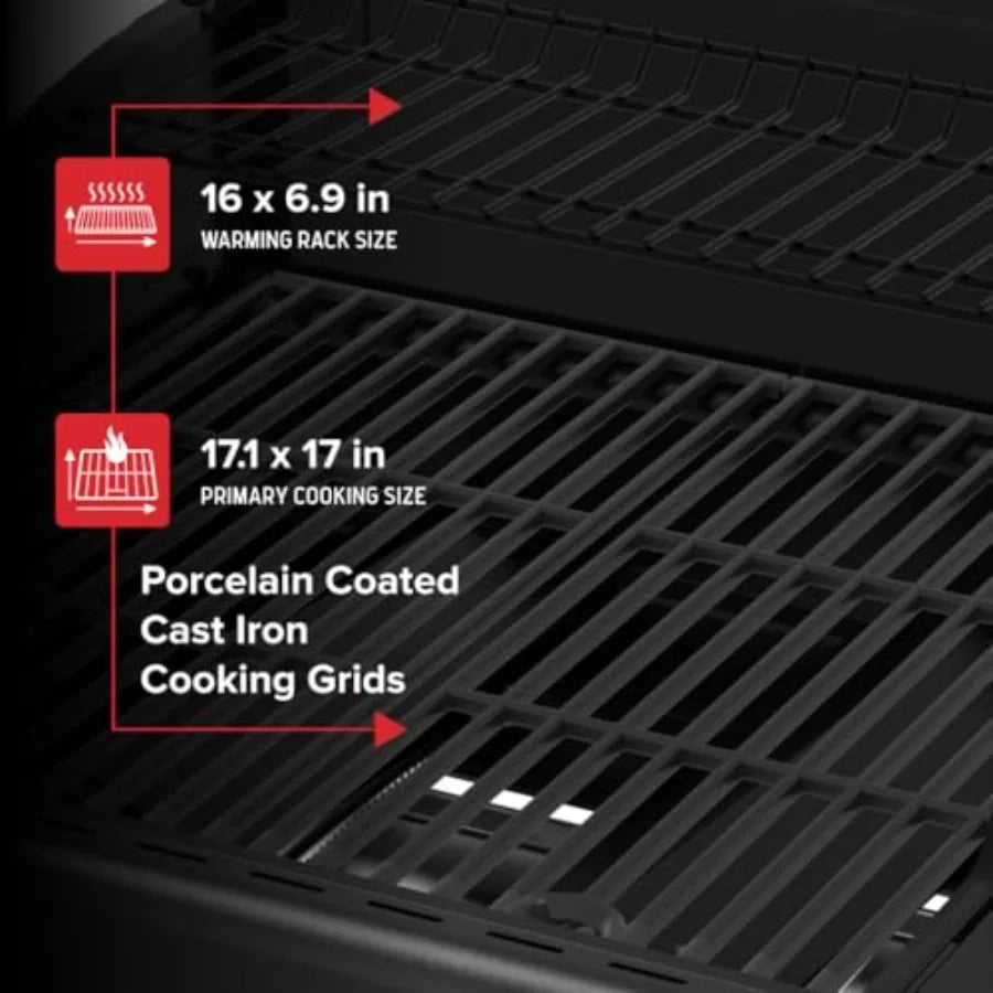 Nexgrill Deluxe 2-Burner Gas Grill with 401 SQ In Grate 28000 BTUs Heavy Duty Steel Frame Foldable Side Table Propane BBQ Grill